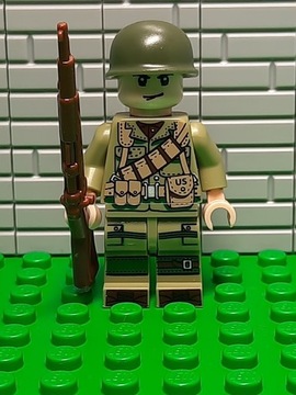 Lego figurka amerykańskiego żołnierza kompatybilna z Lego