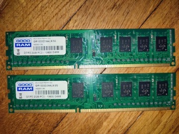 2 kości pamięci RAM DDR3 2gb 