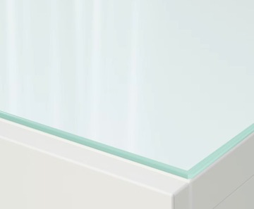 Panel szklany Ikea Besta 180x40 i 160x48 cm biały 