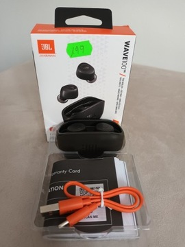 Słuchawki bezprzewodowe JBL WAVE 100 TWS