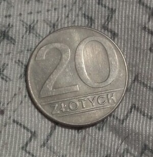 Moneta Polska PRL 20 złoty 1989r.