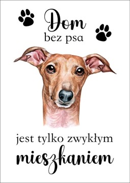 Plakat Dom bez psa jest tylko zwykłym mieszkaniem