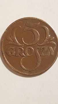 5 groszy 1938r. II RP  Polska  #96