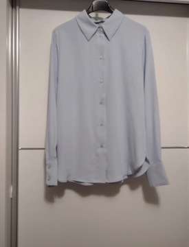 Satynowa koszula damska H&M niebieska rozmiar S