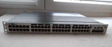 Switch Cisco WS-C3750X-48T moduł C3KX-NM-1G CCNA