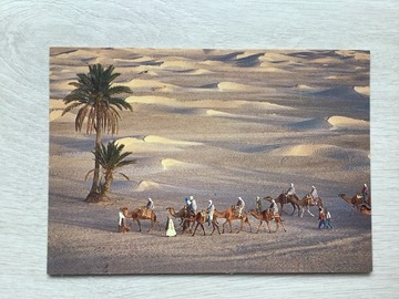 Karawana na pustyni pocztówka
