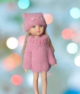 Sweterek i czapeczka dla lalki Paola Reina 