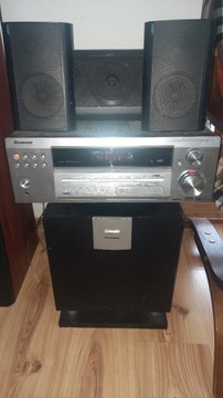 komplekt stereo Pioneer+sabufer+kolumny5.1