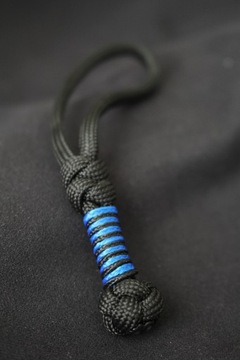 Breloczek zawieszka paracord EDC thin blue line