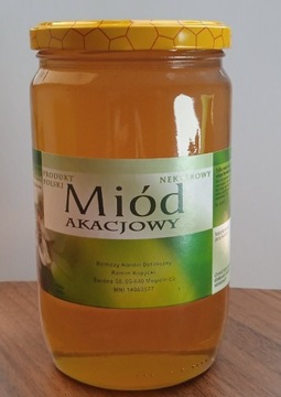 Miód akacjowy 720 ml z własnej pasieki