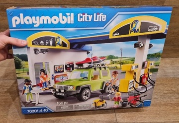 Playmobil 70201 City Life Gas Station stacja ben