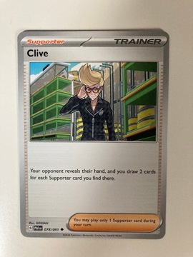 Pokemon TCG Paldean Fates: Clive 078/091