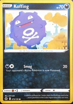 Karta Pokemon - Koffing- 075/159