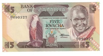 ZAMBIA - 5 KWACHA - 1991  - UNC