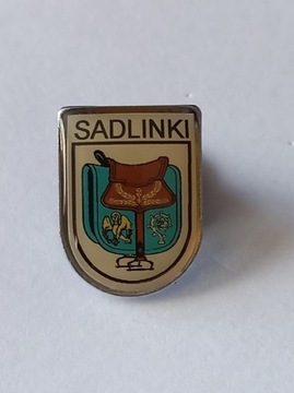 Herb gmina Sadlinki przypinka pin odznaka wpinka