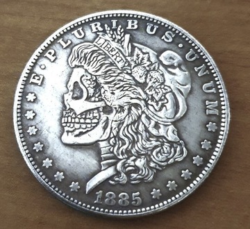 1 Dolar USA ,Morgan Dolar,1885,Hobo Nickel ,KOPIA 