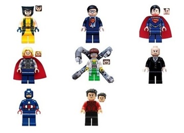 Lego Marvel DC minifigurki-Volverin,Thor,DrOctopus