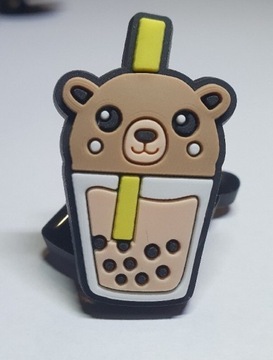 Bubble tea MIŚ NIEDŹWIEDŹ pin przypinka charms klapki crocs kroks nowa