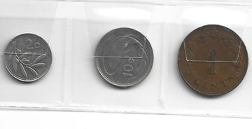 MALTA zestaw 3 monet - wyprzedaż, tanio