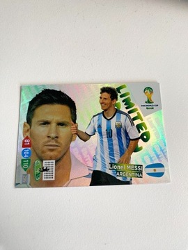 Messi 2014 world cup panini limited edition karta