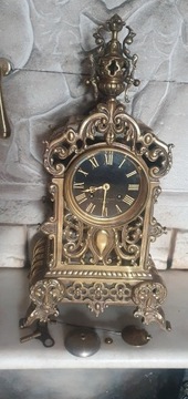 Sprawny zegar Francuski z brązu=waga ok.15 kg.