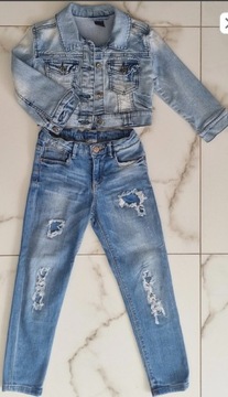 SPODNIE ZARA KURTKA JEANS RESERVED 128