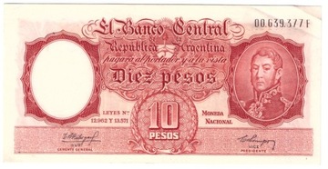 Argentyna, banknot 10 pesos 1959 - st. 2