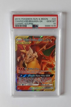 Pokemon Charizard & Braixen GX CEC22 PSA 10