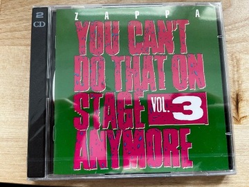 Frank Zappa You Can't Do That on Stage Anumore Vol