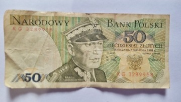 Banknot 50 złotych 1988r. 8szt.