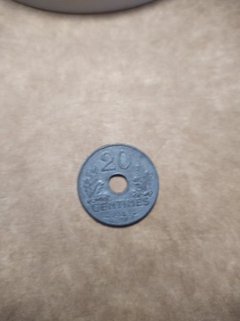Francja 20 centymów 1943