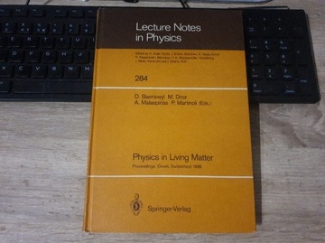 physics in living matter lectures notes in physics