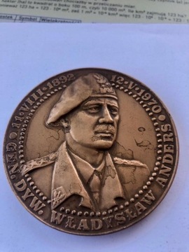 Medal gen.dyw. Władysław Anders 1989r - TWO