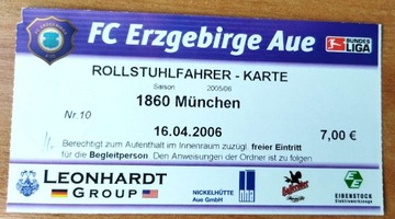 Bilet Erzgebirge Aue - TSV 1860 Monachium Niemcy