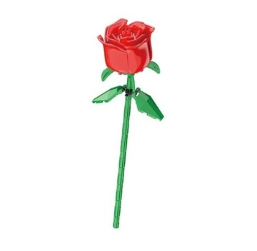 Czerwona Róża z Klocków - Inspirowana Icons Botanical Collection lego