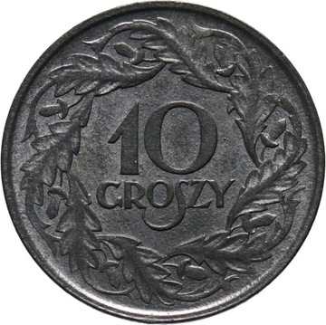 Generalne Gubernatorstwo, 10 groszy 1923 STAN 1/-1