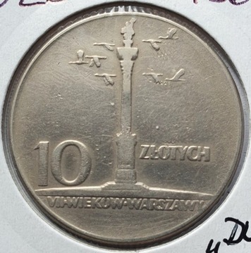 10 złotych 1965 Kolumna Zygmunta Duża