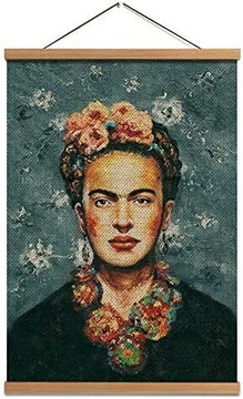 Plakat Frida Kahlo Lnianywydruk na płótnie Portret