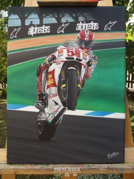 Obraz Marco Simoncelli MotoGP 30x40 akryl