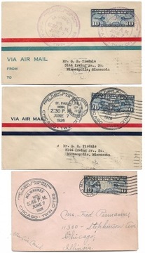 Pierwszy lot, USA 7.6.1926, 3 różne trasy, C.A.M-9