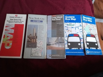 Stare,kolekcjonerskie mapy Nowego Jorku.Lata 90XXw