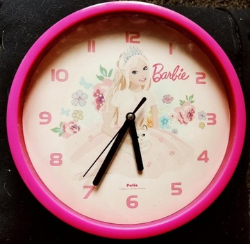 Zegar Barbie Mattel różowy kotek księżniczka róż