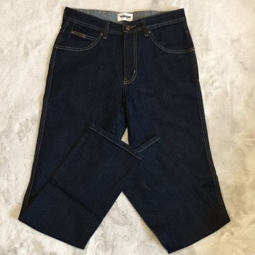 WYGODNE STYLOWE CIEMNE spodnie jeansy Wrangler M