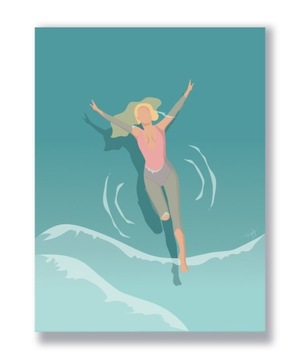 Plakat 50x70 Autorska grafika- "Ocean"