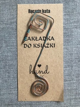 Zakładka do książki z miedzi ręcznie kuta HandMade