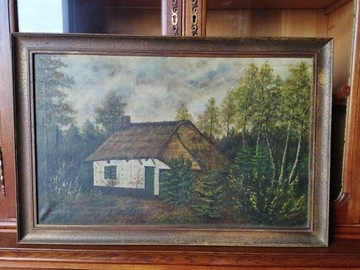 Obraz olejny na płótnie 72x48cm pejzaż