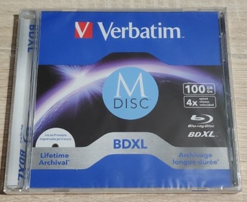Wyprz płyta M-DISC Verbatim 4x 100 GB BD-XL InkJet