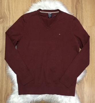 Bordowy sweter Tommy Hilfiger XL