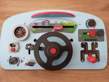 Symulator jazdy samochodem, duża drewniana zabawka