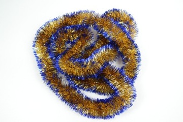 Łańcuch girlanda 175_5 cm złoty koncówki niebieski